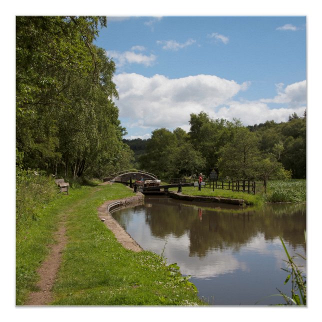Poster Le Caldon Canal Cheddleton Staffordshire (Devant)