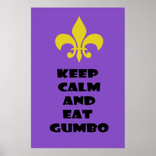 Poster Le calme de Fleur de Lis Keep mange du gombo