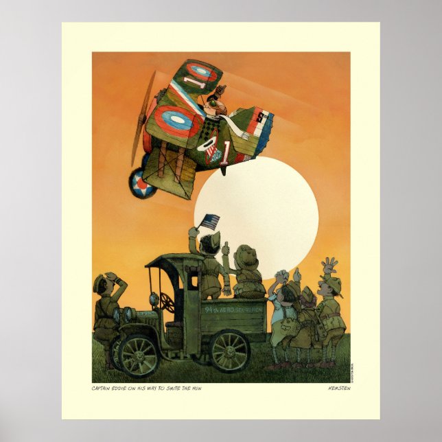 Poster Le Capt Eddie Sur Son CheminPour Fumer Le Hun .. (Devant)