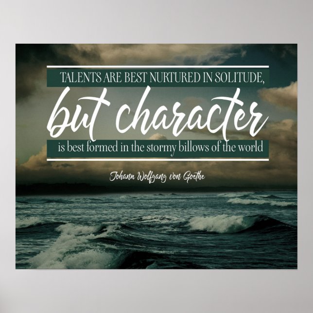 Poster Le caractère est mieux formé (Devant)