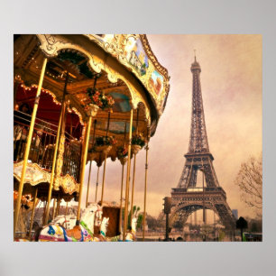 Poster Le Carrousel et la Tour Eiffel