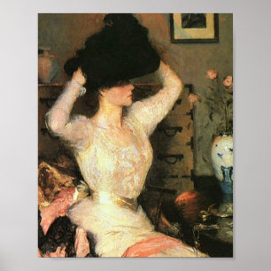 Poster Le Casquette noir de Frank Weston Benson