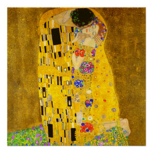 Poster Le célèbre tableau de Gustav Klimt, The Kiss.