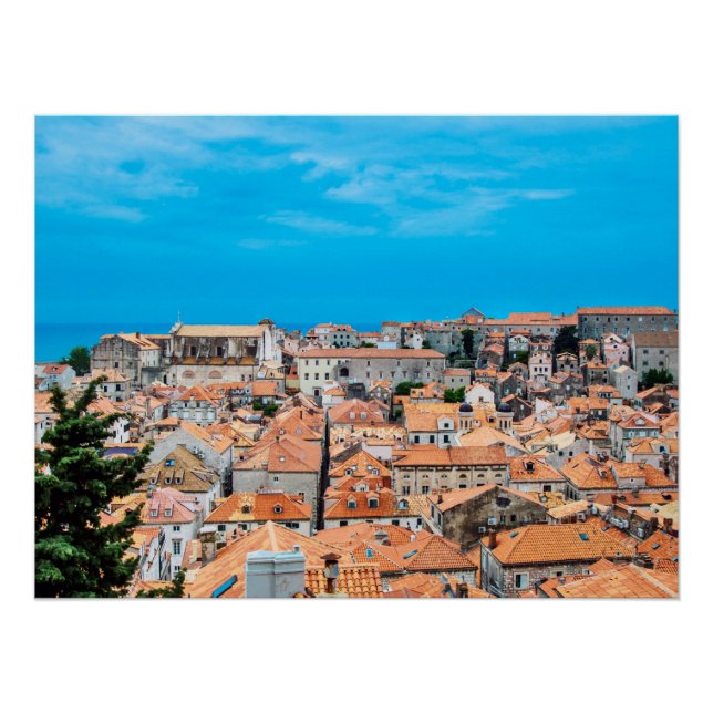 Poster Le centre historique de Dubrovnik (Devant)