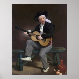 Poster Le chanteur espagnol - Édouard Manet