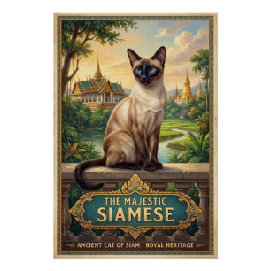 Poster Le chat siamois