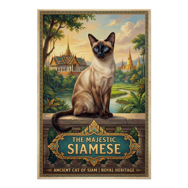 Poster Le chat siamois  (Devant)