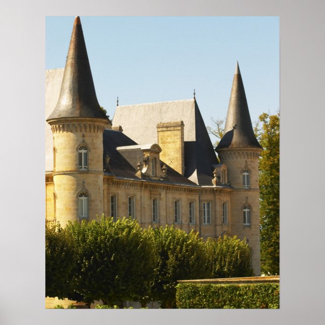 Poster Le Château Baron Pichon Longueville à (Devant)