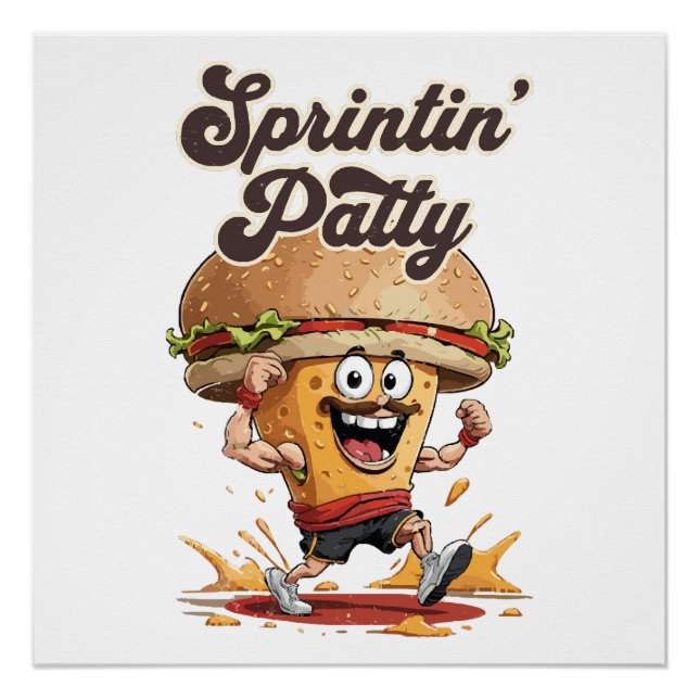 Poster Le Cheeseburger qui court (Devant)