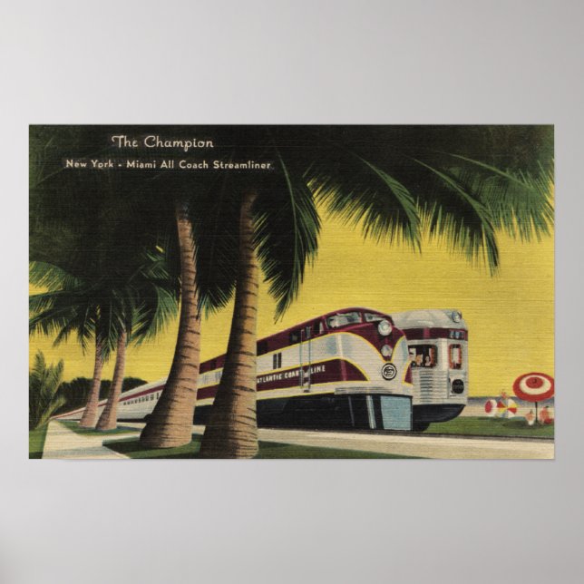 Poster Le Chemin de fer Champion, à New York (Devant)