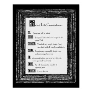 Poster Le chemin de vie des commandements