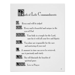 Poster Le chemin de vie des commandements