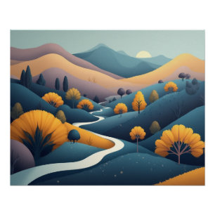 Poster Le chemin sinueux