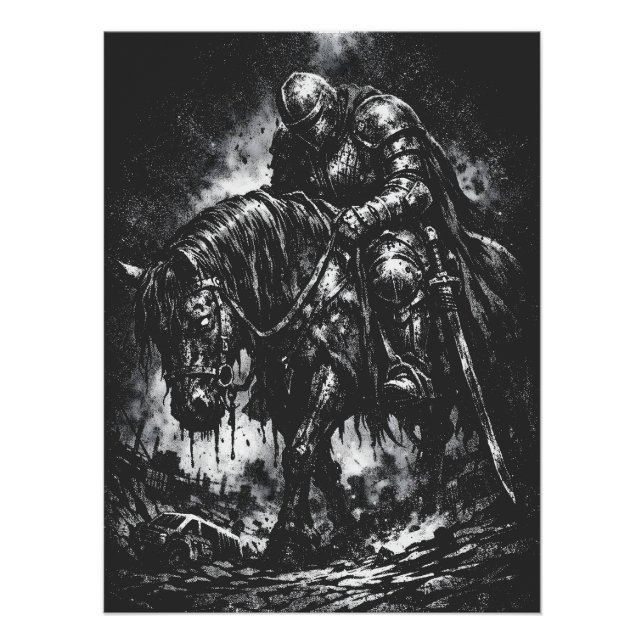 Poster Le Chevalier Déchu par BurnsInHell (Devant)
