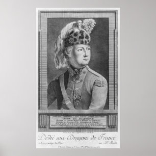 Poster Le Chevalier d'Eon en Dragon, 1779