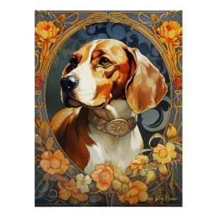 Poster Le Chien Beagle 003 - Natalia Mucha