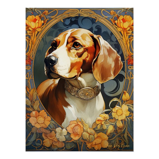 Poster Le Chien Beagle 003 - Natalia Mucha (Devant)
