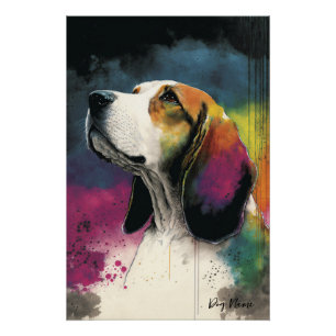 Poster Le chien Beagle - Composition 001