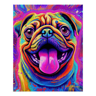 Poster Le chien Carlin 001 - Zetton Ziana