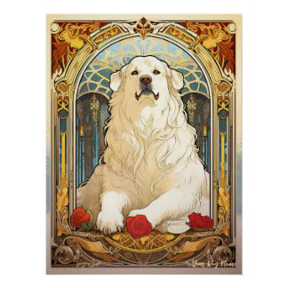 Poster Le Chien des Grands Pyrénées 002 - Natalia Mucha