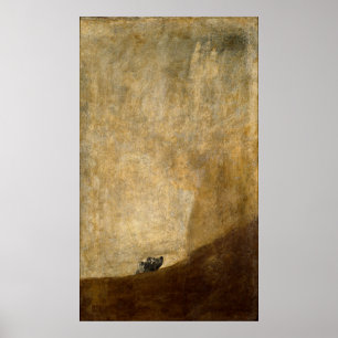 Poster Le chien (peintures noires) par Francisco Goya