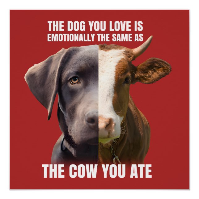 Poster Le chien que vous aimez est le même que la vache q (Devant)