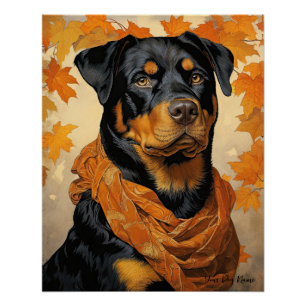 Poster Le chien Rottweiler 001 - Odessa Leyendecker