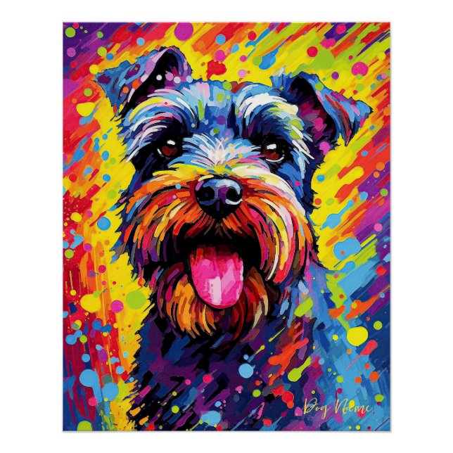 Poster Le Chien Schnauzer 002 - Zetton Ziana (Devant)
