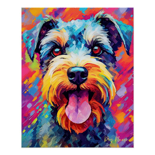 Poster Le Chien Schnauzer 003 - Zetton Ziana (Devant)