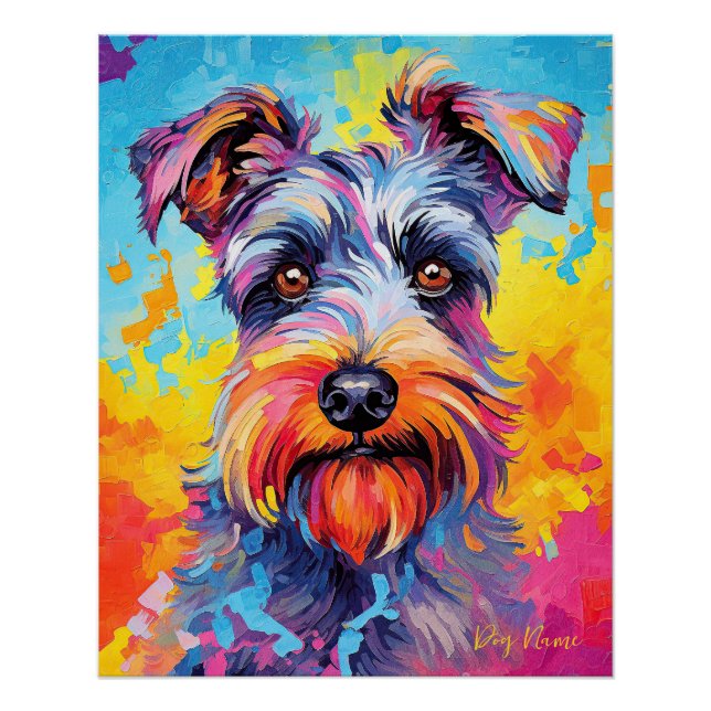 Poster Le Chien Schnauzer 004 - Zetton Ziana (Devant)