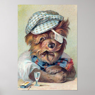 Poster Le chien Vintage "The Old Rascal"