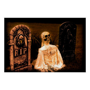 Poster Le cimetière d'Halloween