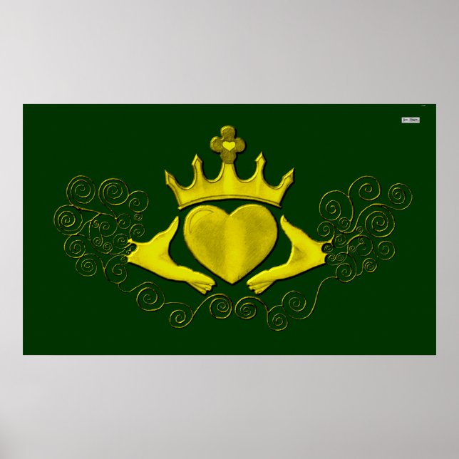 Poster Le Claddagh (Or) (Devant)