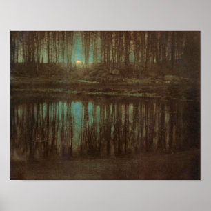 Poster Le clair de lune de l'étang