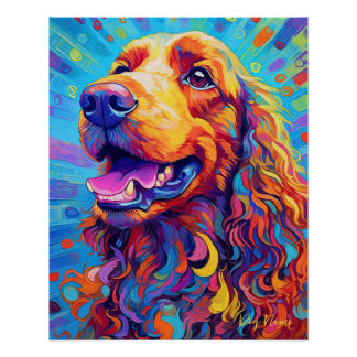 Poster Le Cocker Spaniel Dog 001 - Zetton Ziana