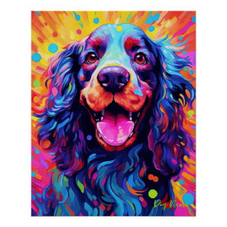 Poster Le Cocker Spaniel Dog 002 - Zetton Ziana