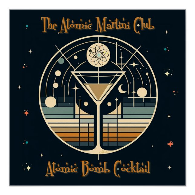 Poster Le cocktail Atomic Bomb du Atomic Martini Club (Devant)