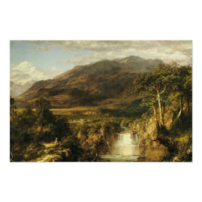 Poster Le Coeur des Andes par l'église Frederic Edwin (Devant)