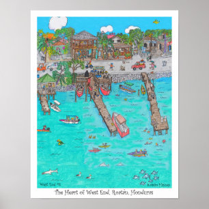 Poster Le coeur du West End, #8, Roatan, Honduras