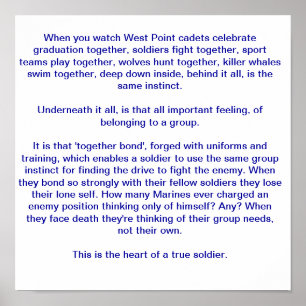 Poster Le coeur d'un soldat vrai