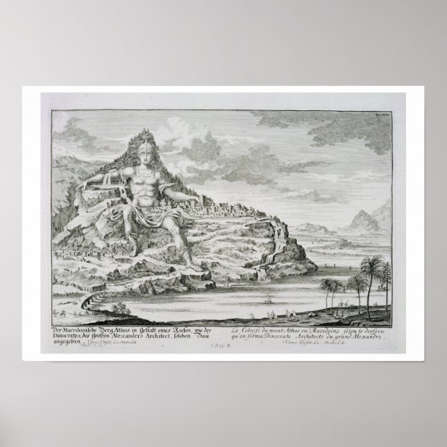 Poster Le Colosse du Mont Athos, Macédoine, un design (Devant)