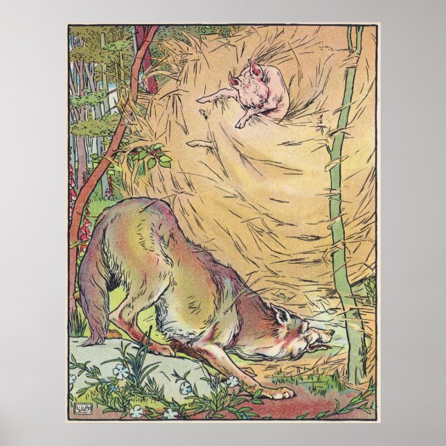 Poster Le conte de fée des Trois Petits Cochons Paille Ho (Devant)