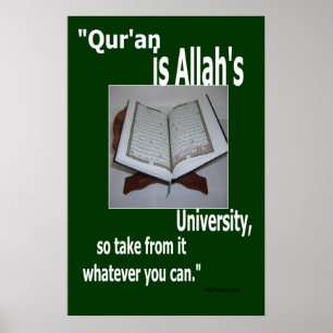 Poster Le Coran est l'affiche de l'Université d'Allah