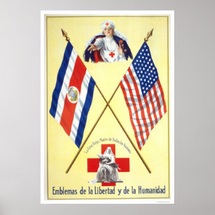 Poster Le Costa Rica - emblèmes de la liberté et de