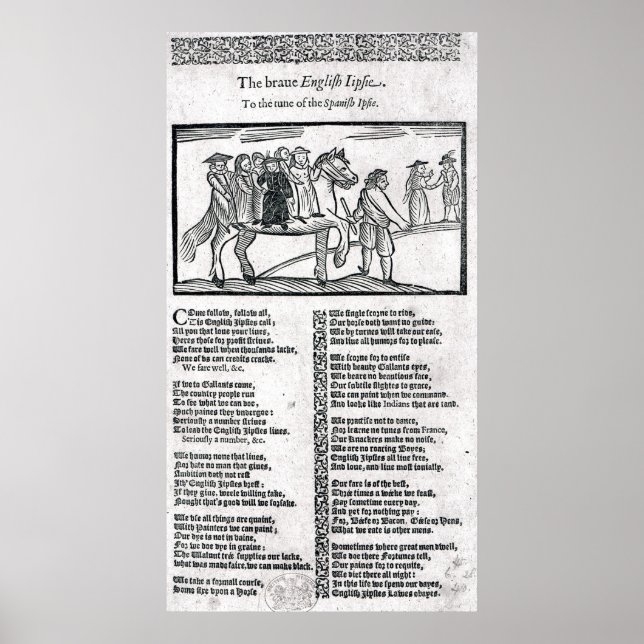 Poster Le courageux gitan anglais' (Devant)