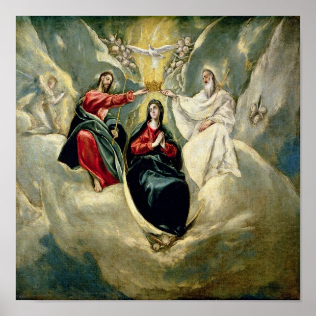Poster Le couronnement de la Vierge, c.1591-92 (Devant)