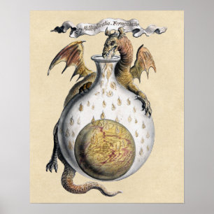 Poster Le creuset de l'alchimie du dragon