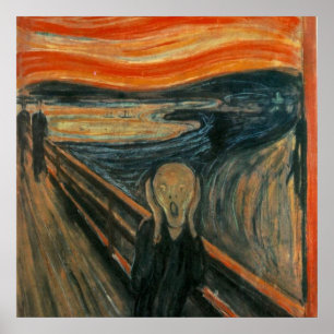 Poster Le cri d'Edvard Munch, peintre symboliste