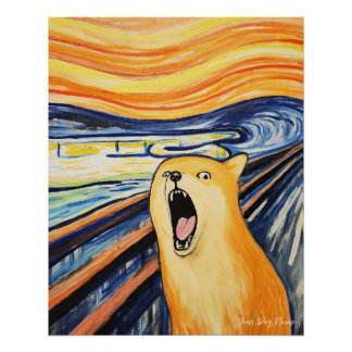 Poster Le Cri - Shiba Inu Dog 001 - Pall Munch