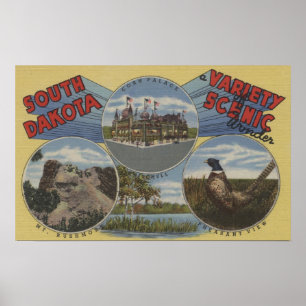 Poster Le Dakota du Sud - variété de merveille